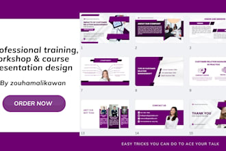 design professional training, workshop and course presentation design