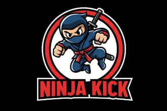 esport mascot logo, spartan, knight, monkey, ninja, gorilla with t shirt design