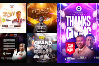 create professional church flyers and event branding designs
