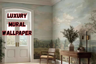 design bespoke mural wallpapers custom abstract floral home office wall design