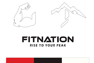 design trendy fitness and garment logo for you