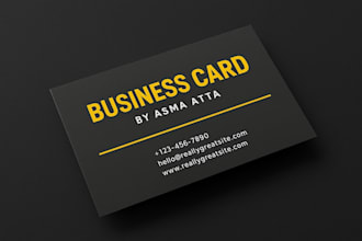 design a modern professional business card for your brand