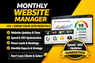 do monthly website dev maintenace plus SEO and content updates