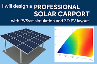 design solar carport with pvsyst, simulation and 3d pv layout