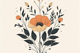 design stunning bohemian and botanical boho logo design