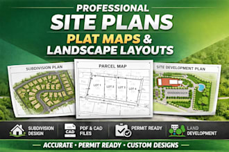 design professional lot plans, site maps, and landscape site layouts