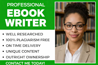 be your book writer, ebook ghostwriter, self help ebook writer ghost book writer