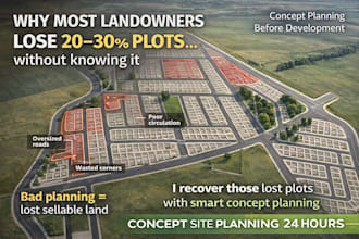 design high yield site plans and 3d renders to boost profit