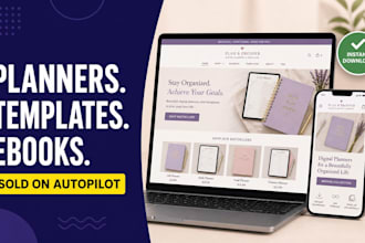 build a wix digital products store for planners, templates and ebooks
