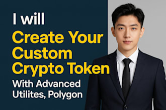 develop your custom erc20 or bep20 token with advanced utilities