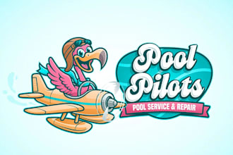 do a wonderful superb airplanes logo design