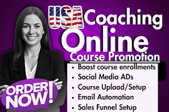 udemy course promotion online course promotion sales marketing for USA coaches