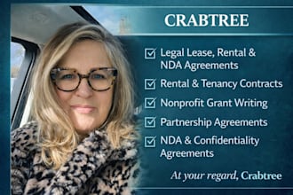 draft your commercial lease agreement, tenancy contract, rental agreement