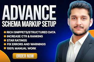 setup manual schema markup for rich snippets and fix errors