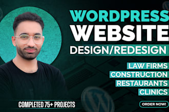 create wordpress websites for law firms, restaurants, clinics and more