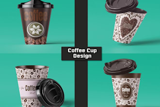 do creative design for a paper cup 24 hours