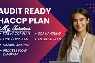 develop haccp and food safety plans with sops and ccps