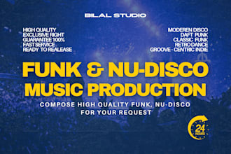 compose high quality funk, nu disco for your request