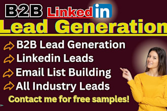 do b2b lead generation, email list building and linkedin sales navigator leads