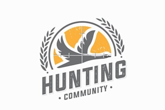 draw fish art and outdoor hunting t shirt logo design