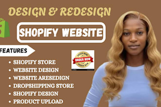 design shopify store, dropshipping store, revamp, or website redesign