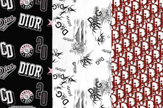 design a seamless luxury monogram pattern for your brand