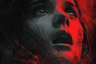 draw a realistic dark art horror illustrations