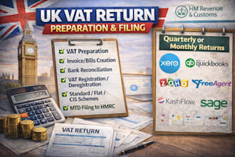 do UK vat return preparation and filing to hmrc
