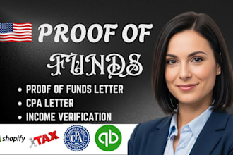 do verified proof of funds documentation, bank style letter, CPA letter