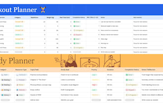 create an organized study and fitness plan