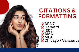 fix references, in text citations, and do apa or harvard formatting