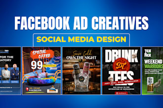 design 30 facebook ad creative or ad image