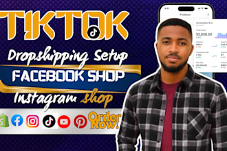 set up tiktop shop, manage tik tok shop dropshipping for shopify wix store sales
