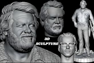 custom 3d head realistic 3d head 3d bust 3d sculpture 3d head portrait face stl