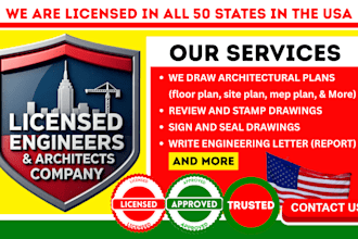 do engineering stamp, pe stamp, mep stamp, architectural stamp for city permits