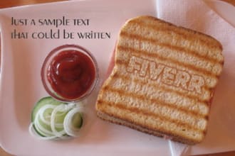 write anything on a toast