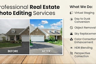 do professional hdr real estate photo editing and enhancement