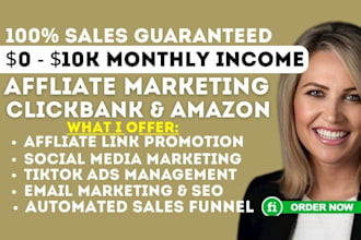 boost sales affiliate marketing sales funnel, clickbank, amazon link promotion