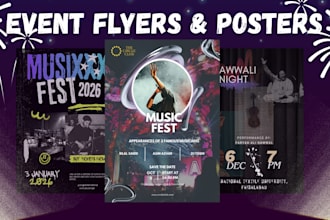 design event, club and festival flyers