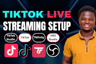 set up tiktok live on PC with live studio obs virtual cam and tikfinity alerts