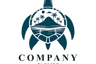 design a professional turtle logo for your business