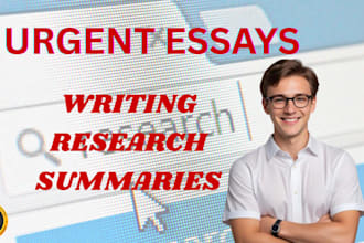 urgent essay writing, research summary report and proposal