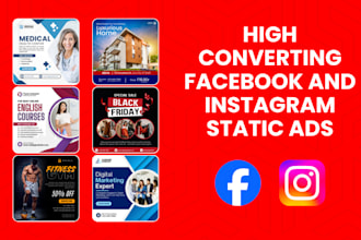 design attractive facebook and instagram static ads