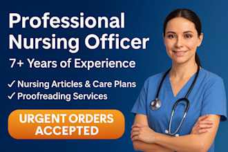 do urgent medical, nursing, healthcare writing tasks