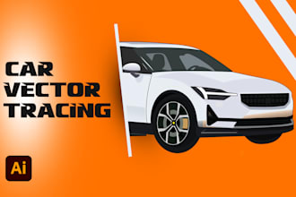 vector trace your car photo into a clean, accurate, print ready vector