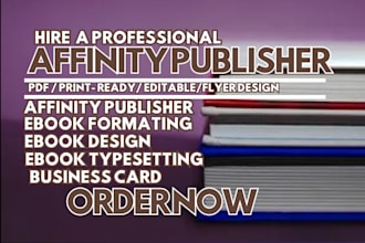 execute and layout your book or ebook in affinity publisher