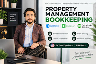 do property management bookkeeping in appfolio and buildium