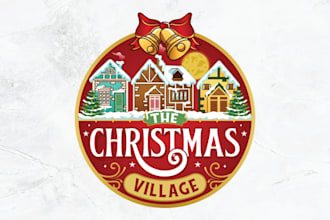 design christmas, new year logo in 24 hrs
