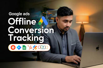 setup google ads offline conversion tracking, GTM, CRM, zapier, and sheets