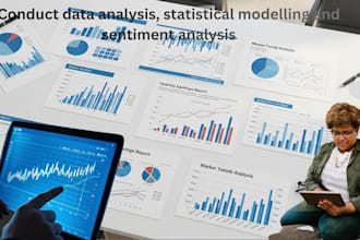 conduct data analysis, statistical modelling and sentiment analysis